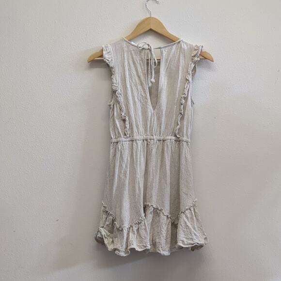 By Together Cream Ruffled Sundress Sleeveless Casual Size medium - Picture 5 of 5